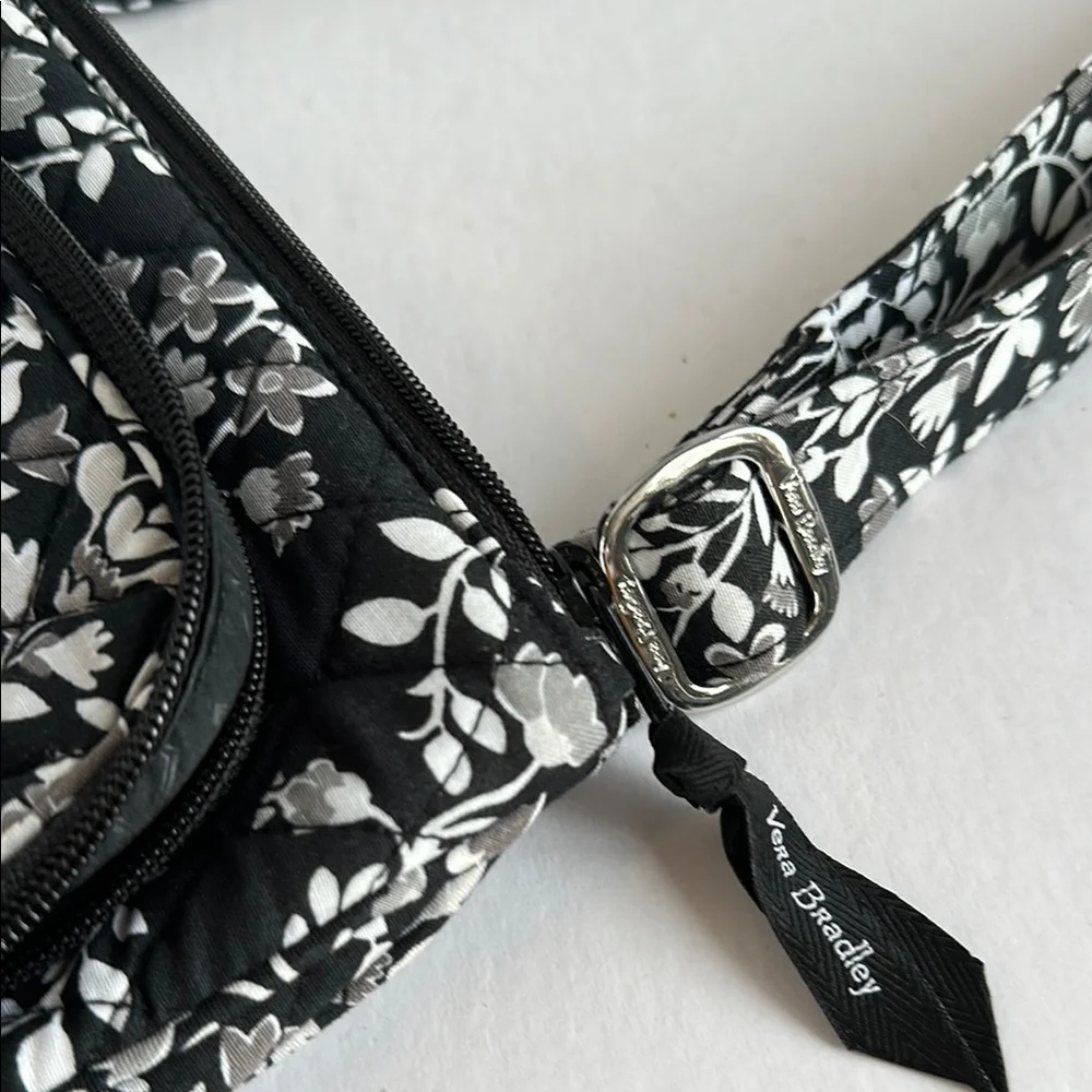 Vera Bradley Black and White Crossbody Bag with Floral Pattern - Picture 6 of 6